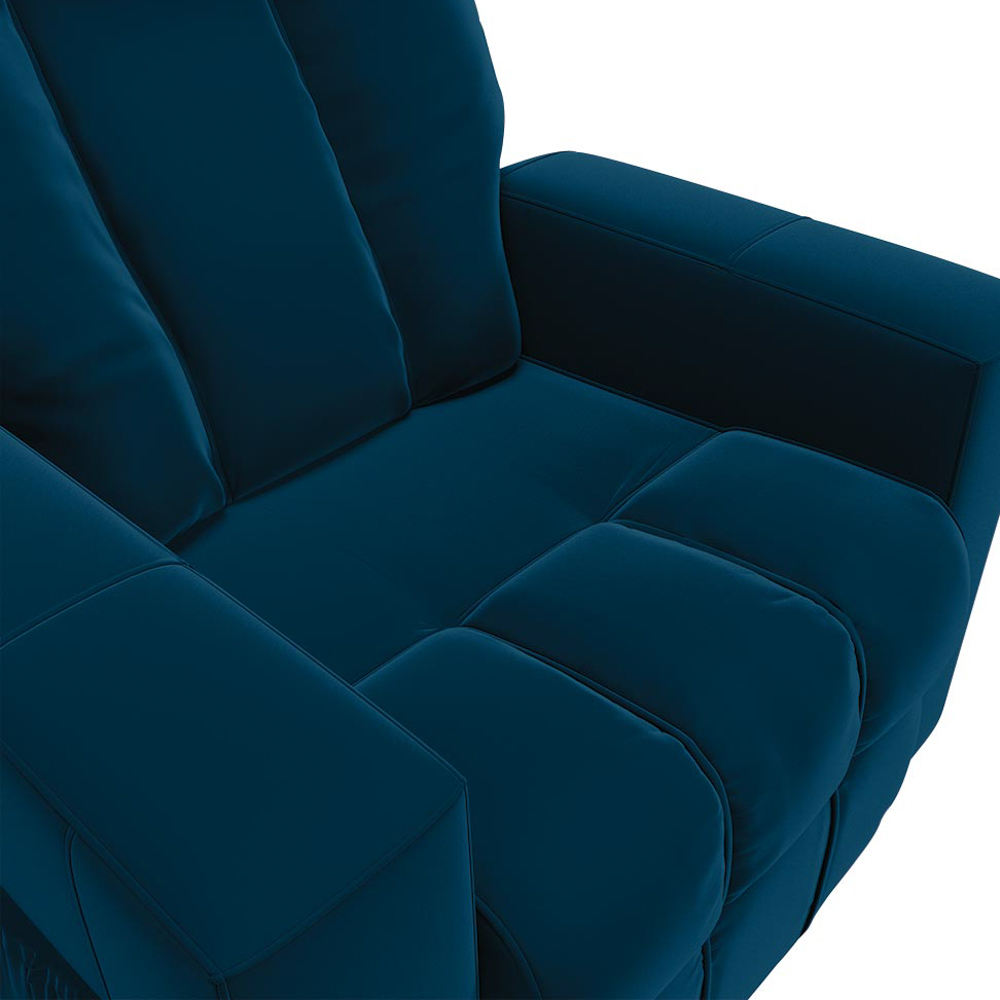 Poltrona do Papai Reclinável Para Cinema Praddo FH9 Veludo Azul Marinho - Mpozenato