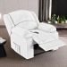 Poltrona do Papai Reclinável Pietra Controle Power Elétrico FH9 PU Branco - Mpozenato