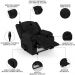 Poltrona do Papai Reclinável Pietra Controle Power Elétrico FH9 PU Preto - Mpozenato
