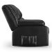 Poltrona do Papai Reclinável Pietra Controle Power Elétrico FH9 PU Preto Brilho - Mpozenato