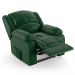 Poltrona do Papai Reclinável Pietra Controle Power Elétrico FH9 PU Verde Musgo - Mpozenato