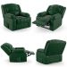 Poltrona do Papai Reclinável Pietra Controle Power Elétrico FH9 PU Verde Musgo - Mpozenato