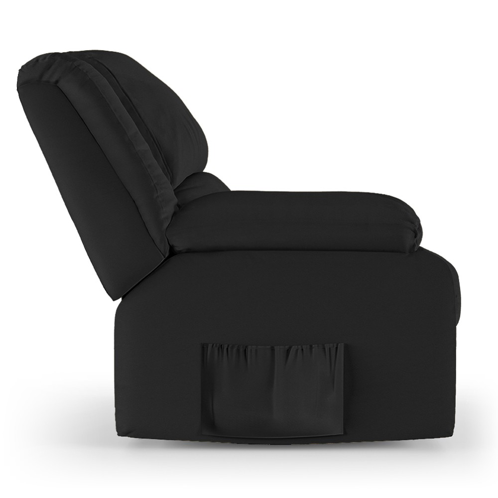 Poltrona do Papai Reclinável Pietra Controle Power Elétrico USB FH9 PU Preto - Mpozenato