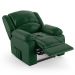 Poltrona do Papai Reclinável Pietra Controle Power Elétrico USB FH9 PU Verde Musgo - Mpozenato