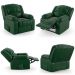Poltrona do Papai Reclinável Pietra Controle Power Elétrico USB FH9 PU Verde Musgo - Mpozenato