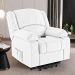 Poltrona do Papai Reclinável Pietra Elevação Lift Elétrico FH9 PU Branco - Mpozenato