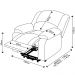 Poltrona do Papai Reclinável Pietra Elevação Lift Elétrico FH9 PU Branco - Mpozenato