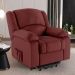 Poltrona do Papai Reclinável Pietra Elevação Lift Elétrico FH9 PU Vermelho - Mpozenato