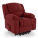 Poltrona do Papai Reclinável Pietra Elevação Lift Elétrico FH9 Veludo Vermelho - Mpozenato