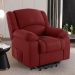 Poltrona do Papai Reclinável Pietra Elevação Lift Elétrico FH9 Veludo Vermelho - Mpozenato