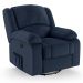 Poltrona do Papai Reclinável Pietra Glider Giratória FH9 PU Azul - Mpozenato