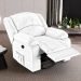 Poltrona do Papai Reclinável Pietra Glider Giratória FH9 PU Branco - Mpozenato
