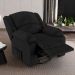 Poltrona do Papai Reclinável Pietra Glider Giratória FH9 PU Preto - Mpozenato