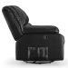 Poltrona do Papai Reclinável Pietra Glider Giratória FH9 PU Preto Brilho - Mpozenato