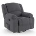 Poltrona do Papai Reclinável Pietra Glider Giratória FH9 Veludo Cinza - Mpozenato