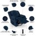 Poltrona do Papai Reclinável Pietra Glider Giratória Massagem FH9 PU Azul - Mpozenato