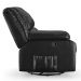 Poltrona do Papai Reclinável Pietra Glider Giratória Massagem FH9 PU Preto Brilho - Mpozenato