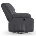 Poltrona do Papai Reclinável Pietra Glider Giratória Massagem FH9 Veludo Cinza - Mpozenato