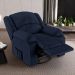 Poltrona do Papai Reclinável Pietra Glider Giratória USB FH9 PU Azul - Mpozenato