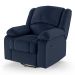 Poltrona do Papai Reclinável Pietra Glider Giratória USB FH9 PU Azul - Mpozenato