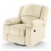 Poltrona do Papai Reclinável Pietra Glider Giratória USB FH9 PU Bege - Mpozenato