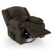 Poltrona do Papai Reclinável Pietra Glider Giratória USB FH9 PU Marrom - Mpozenato