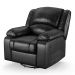 Poltrona do Papai Reclinável Pietra Glider Giratória USB FH9 PU Preto Brilho - Mpozenato