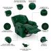 Poltrona do Papai Reclinável Pietra Glider Giratória USB FH9 PU Verde Musgo - Mpozenato