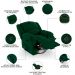 Poltrona do Papai Reclinável Pietra Glider Giratória USB FH9 Veludo Verde - Mpozenato