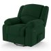 Poltrona do Papai Reclinável Pietra Glider Giratória USB FH9 Veludo Verde - Mpozenato