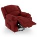 Poltrona do Papai Reclinável Pietra Glider Giratória USB FH9 Veludo Vermelho - Mpozenato