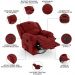 Poltrona do Papai Reclinável Pietra Glider Giratória USB FH9 Veludo Vermelho - Mpozenato