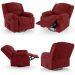 Poltrona do Papai Reclinável Pietra Glider Giratória USB FH9 Veludo Vermelho - Mpozenato