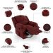 Poltrona do Papai Reclinável Pietra Glider Giratória USB FH9 Veludo Vinho - Mpozenato