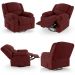 Poltrona do Papai Reclinável Pietra Glider Giratória USB FH9 Veludo Vinho - Mpozenato