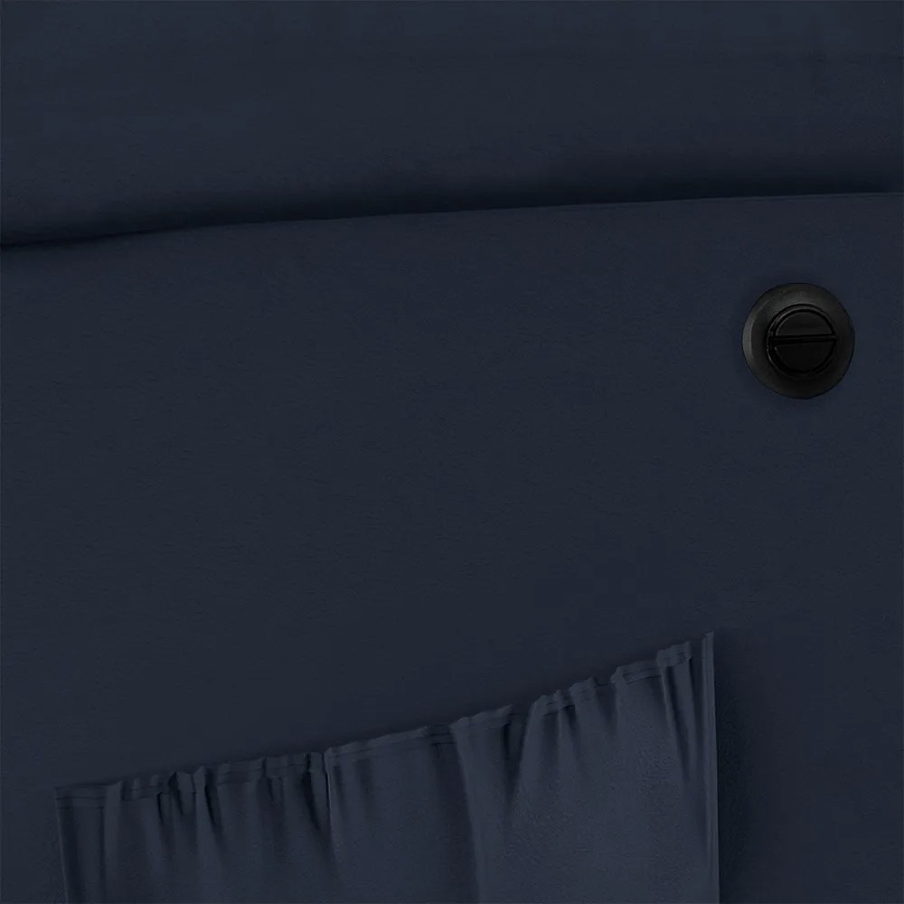 Poltrona do Papai Reclinável Pietra Power Elétrica FH9 PU Azul - Mpozenato
