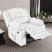 Poltrona do Papai Reclinável Pietra Power Elétrica FH9 PU Branco - Mpozenato