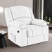 Poltrona do Papai Reclinável Pietra Power Elétrica FH9 PU Branco - Mpozenato