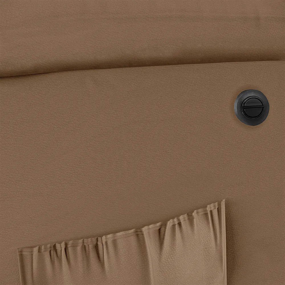Poltrona do Papai Reclinável Pietra Power Elétrica FH9 PU Caramelo - Mpozenato