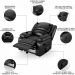 Poltrona do Papai Reclinável Pietra Power Elétrica FH9 PU Preto Brilho - Mpozenato