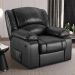 Poltrona do Papai Reclinável Pietra Power Elétrica FH9 PU Preto Brilho - Mpozenato