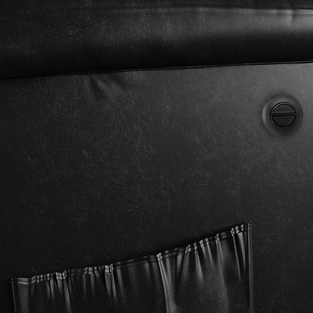 Poltrona do Papai Reclinável Pietra Power Elétrica FH9 PU Preto Brilho - Mpozenato