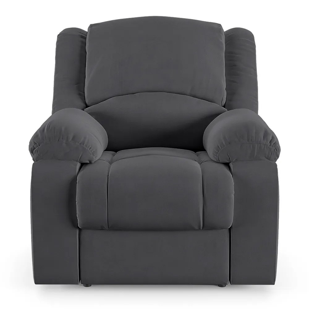 Poltrona do Papai Reclinável Pietra Power Elétrica FH9 Veludo Cinza - Mpozenato