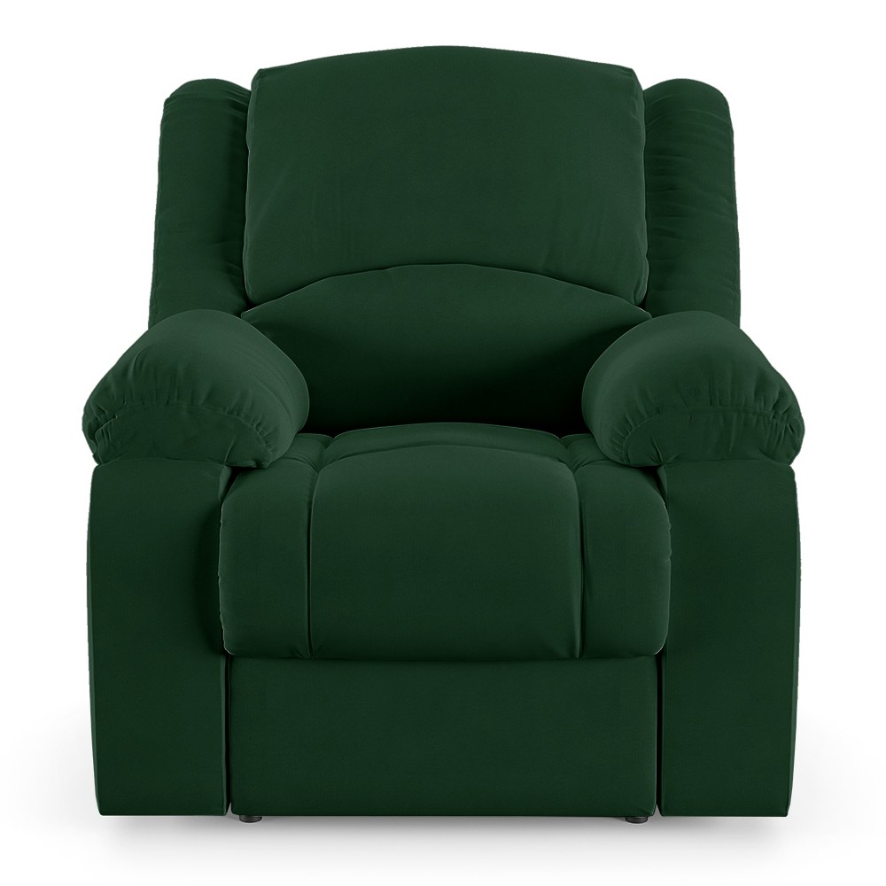 Poltrona do Papai Reclinável Pietra Power Elétrica FH9 Veludo Verde - Mpozenato
