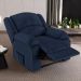 Poltrona do Papai Reclinável Pietra Power Elétrica Massagem FH9 PU Azul - Mpozenato
