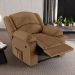 Poltrona do Papai Reclinável Pietra Power Elétrica Massagem FH9 PU Caramelo - Mpozenato