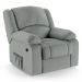 Poltrona do Papai Reclinável Pietra Power Elétrica Massagem FH9 PU Cinza - Mpozenato