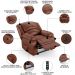 Poltrona do Papai Reclinável Pietra Power Elétrica Massagem FH9 PU Marrom Brilho - Mpozenato