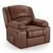 Poltrona do Papai Reclinável Pietra Power Elétrica Massagem FH9 PU Marrom Brilho - Mpozenato