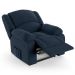 Poltrona do Papai Reclinável Pietra Power Elétrica Massagem FH9 Veludo Azul - Mpozenato